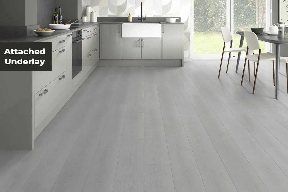 8mm Acoustic Laminate Arctic White Oak- Free Delivery