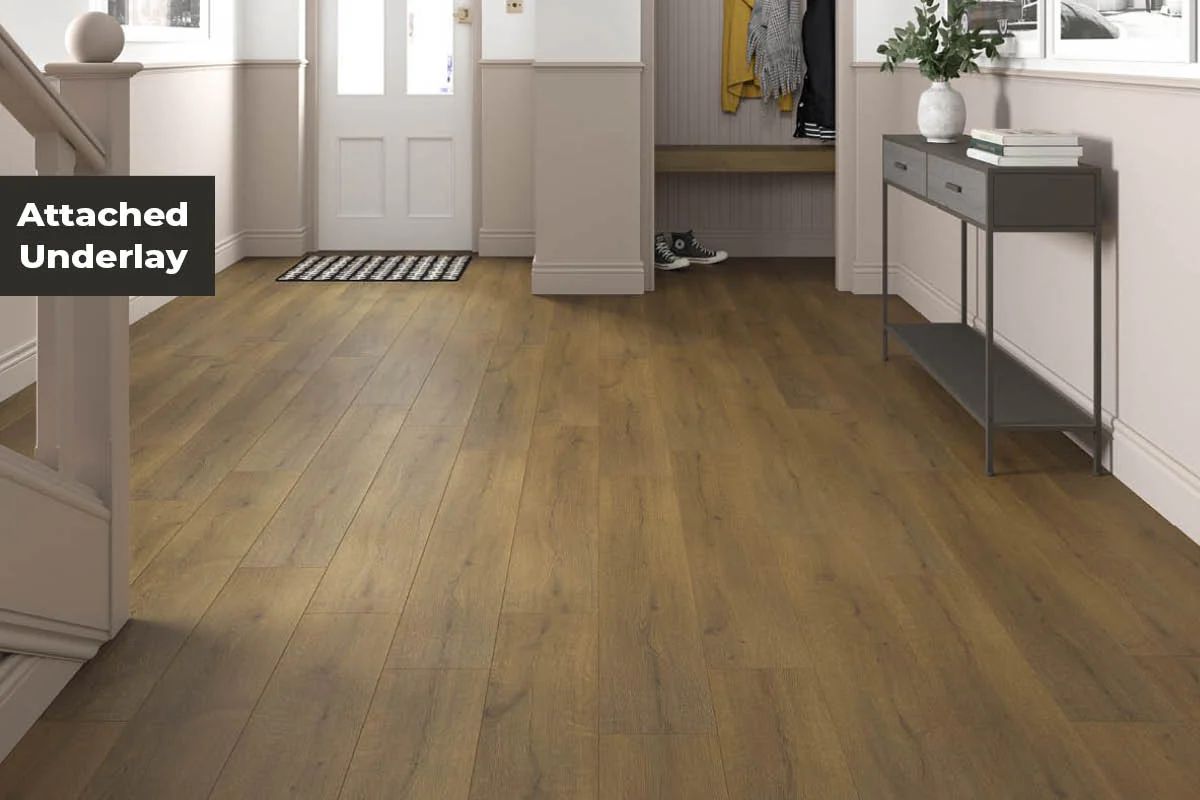 8mm Acoustic Laminate Rich Caramel Oak- Free Delivery