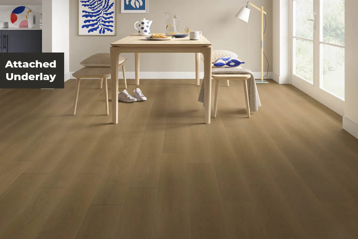 8mm Acoustic Laminate Soft Honey Oak - Free Delivery