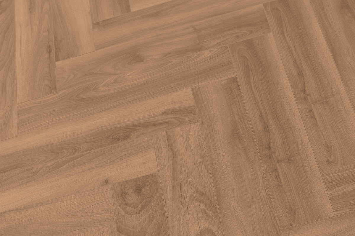 8mm Herringbone Laminate Flooring Warm Honey Oak- Free Delivery - Image 2