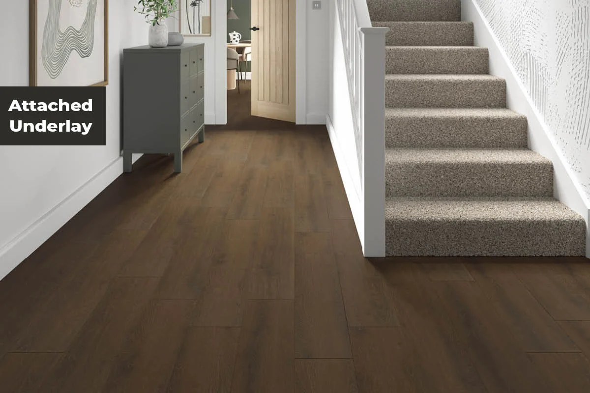 7mm Acoustic Laminate Chestnut Brown Oak- Free Delivery