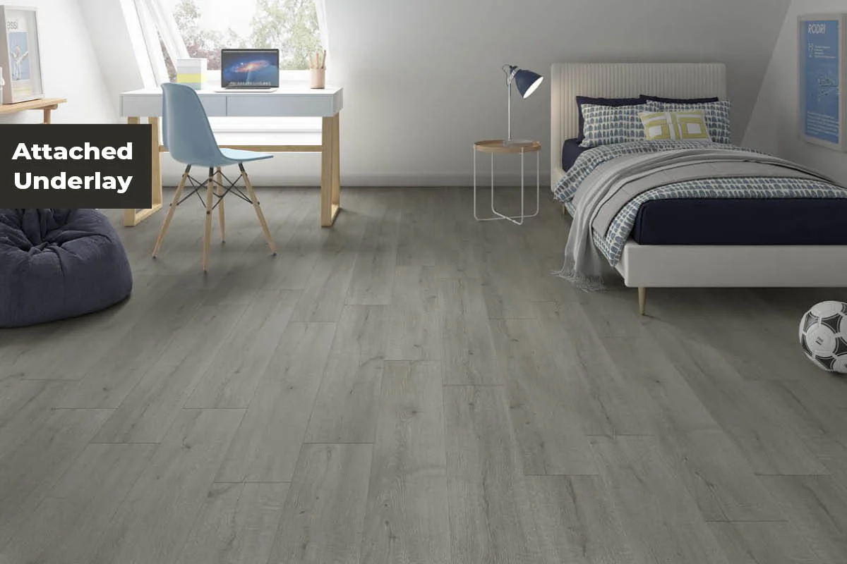 7mm Acoustic Laminate Glacier Grey Oak - Free Delivery