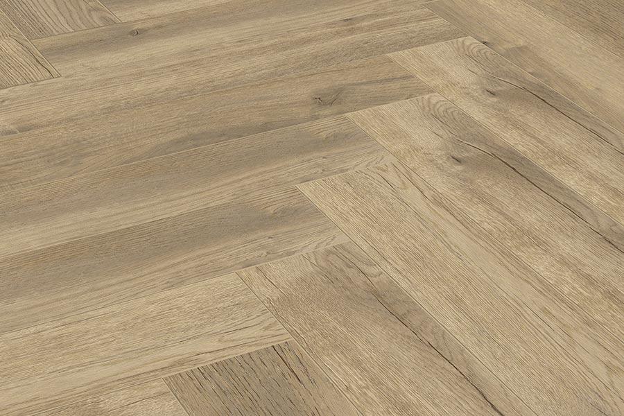 8mm Herringbone Laminate Flooring Gentle Gold Oak - Free Delivery - Image 2