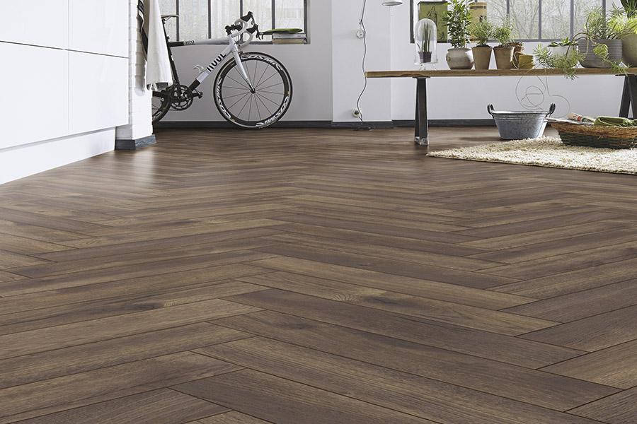 8mm Herringbone Laminate Flooring Velvet Truffle Oak - Free Delivery