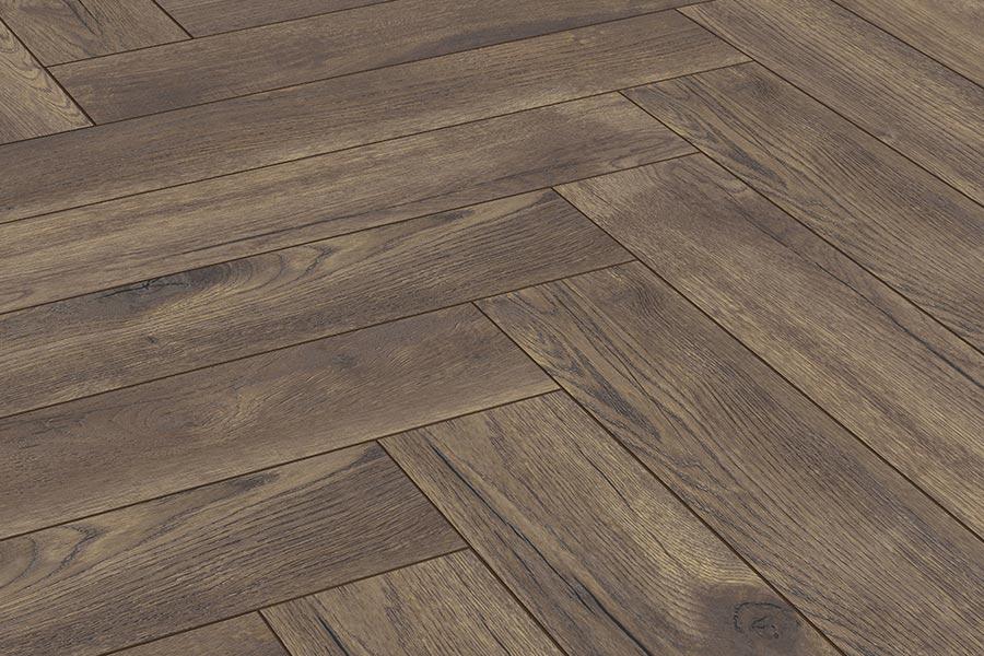 8mm Herringbone Laminate Flooring Velvet Truffle Oak - Free Delivery - Image 2